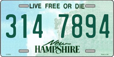 NH license plate 3147894