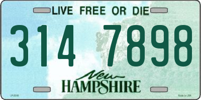 NH license plate 3147898