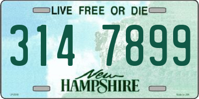 NH license plate 3147899