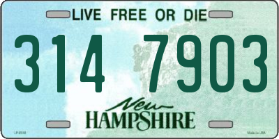 NH license plate 3147903