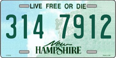 NH license plate 3147912