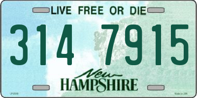 NH license plate 3147915