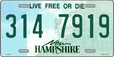 NH license plate 3147919