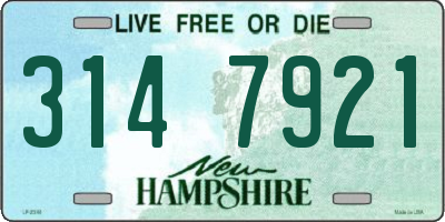 NH license plate 3147921