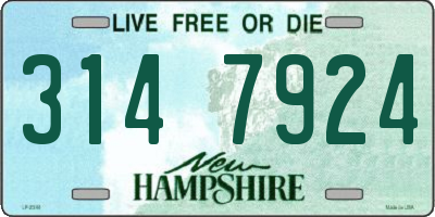 NH license plate 3147924