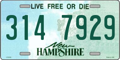 NH license plate 3147929