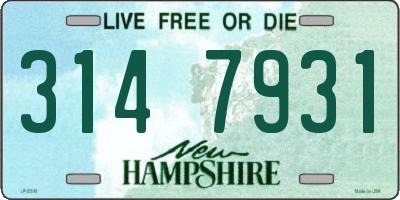 NH license plate 3147931
