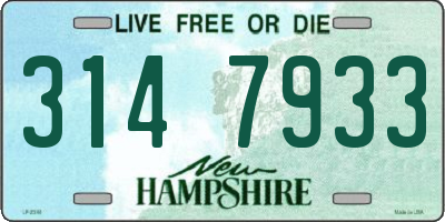 NH license plate 3147933