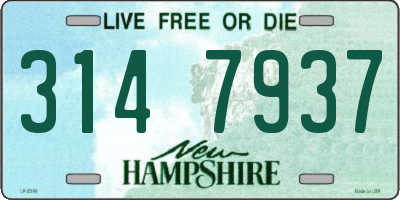 NH license plate 3147937