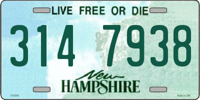 NH license plate 3147938