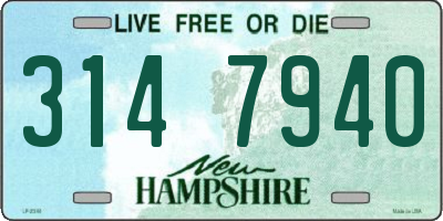 NH license plate 3147940