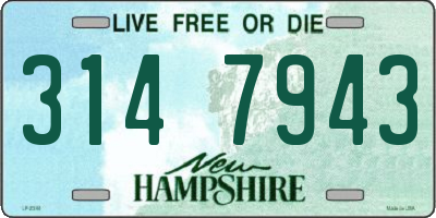 NH license plate 3147943
