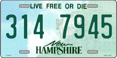 NH license plate 3147945