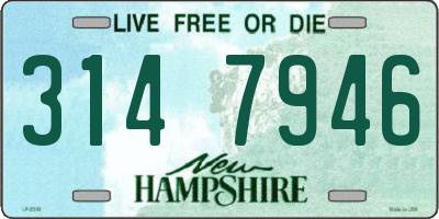 NH license plate 3147946