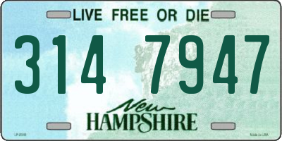NH license plate 3147947