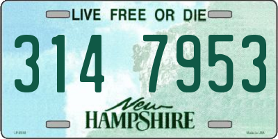 NH license plate 3147953
