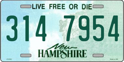 NH license plate 3147954