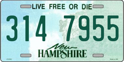 NH license plate 3147955
