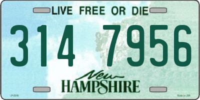 NH license plate 3147956