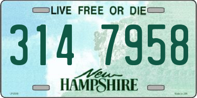 NH license plate 3147958