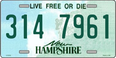 NH license plate 3147961