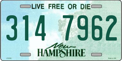 NH license plate 3147962