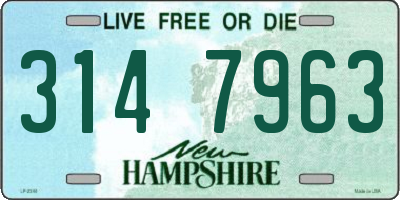 NH license plate 3147963
