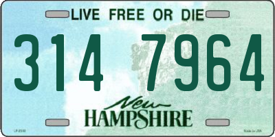 NH license plate 3147964