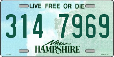NH license plate 3147969