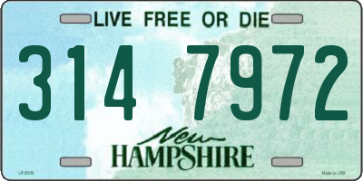 NH license plate 3147972