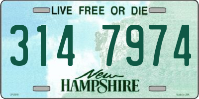 NH license plate 3147974