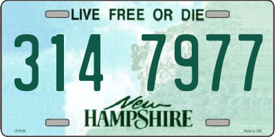 NH license plate 3147977