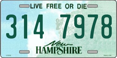 NH license plate 3147978