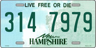 NH license plate 3147979