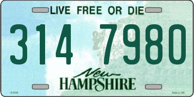 NH license plate 3147980