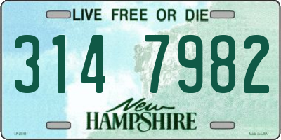 NH license plate 3147982