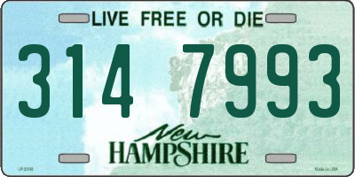 NH license plate 3147993