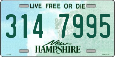NH license plate 3147995