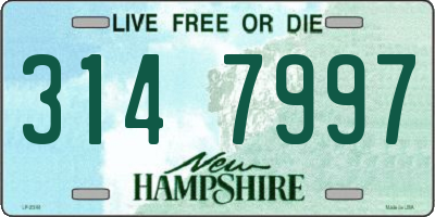 NH license plate 3147997
