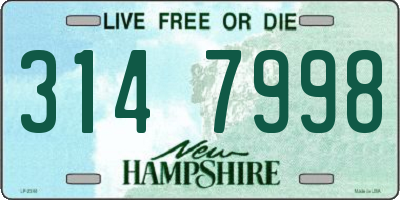 NH license plate 3147998