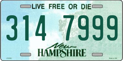 NH license plate 3147999