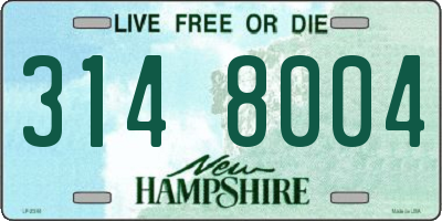 NH license plate 3148004