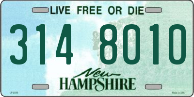 NH license plate 3148010