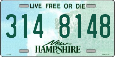 NH license plate 3148148