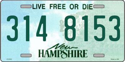 NH license plate 3148153