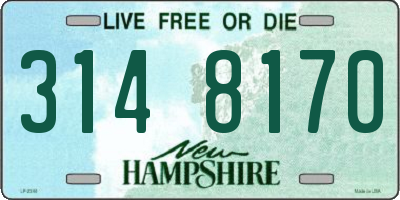 NH license plate 3148170