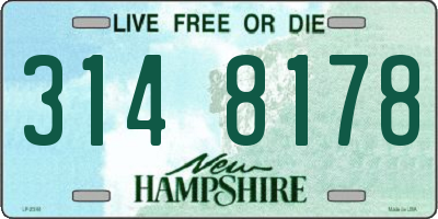 NH license plate 3148178