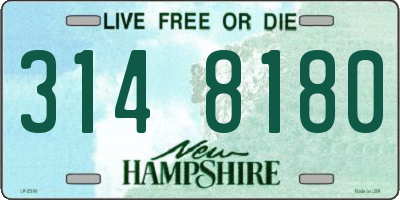 NH license plate 3148180