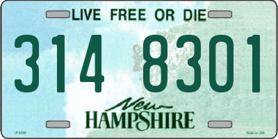 NH license plate 3148301