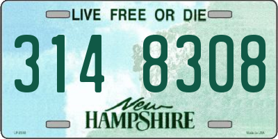 NH license plate 3148308